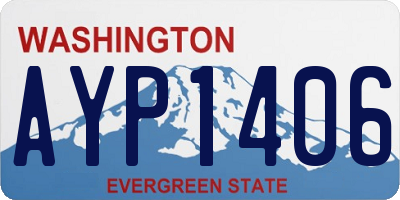 WA license plate AYP1406
