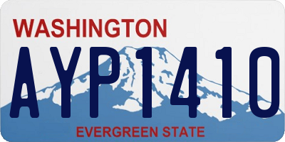 WA license plate AYP1410