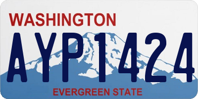 WA license plate AYP1424