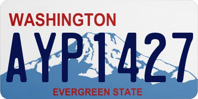 WA license plate AYP1427