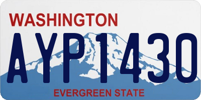 WA license plate AYP1430