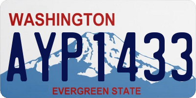 WA license plate AYP1433