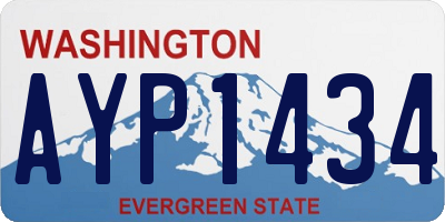 WA license plate AYP1434