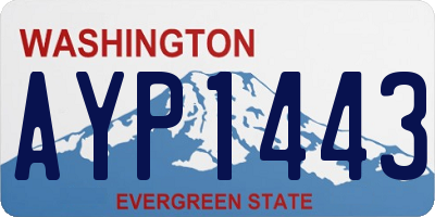 WA license plate AYP1443
