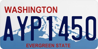 WA license plate AYP1450