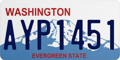 WA license plate AYP1451