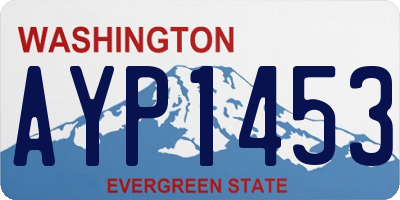 WA license plate AYP1453