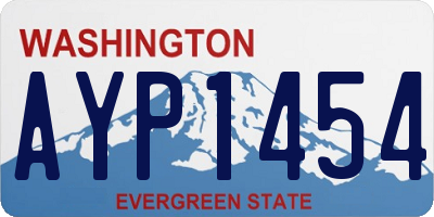 WA license plate AYP1454
