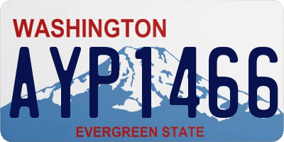 WA license plate AYP1466