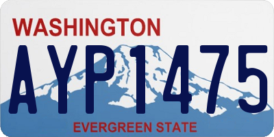 WA license plate AYP1475