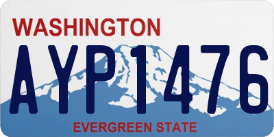 WA license plate AYP1476