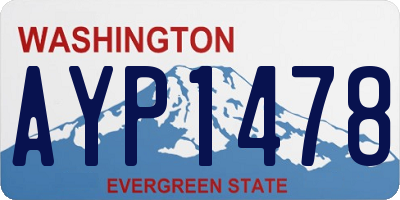WA license plate AYP1478