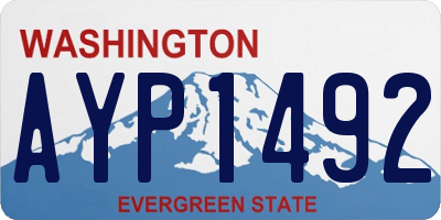 WA license plate AYP1492