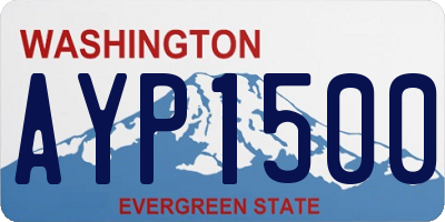 WA license plate AYP1500