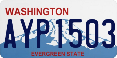 WA license plate AYP1503