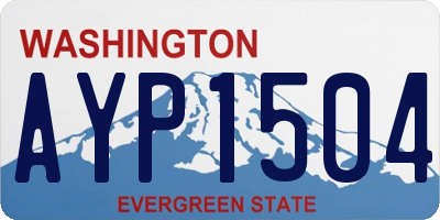 WA license plate AYP1504