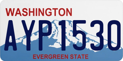 WA license plate AYP1530