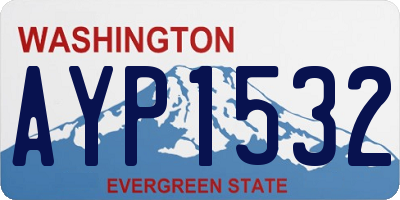 WA license plate AYP1532