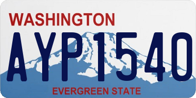 WA license plate AYP1540