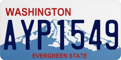 WA license plate AYP1549