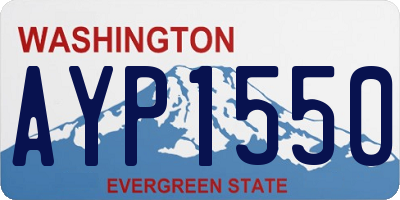 WA license plate AYP1550