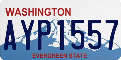 WA license plate AYP1557