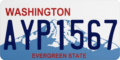 WA license plate AYP1567