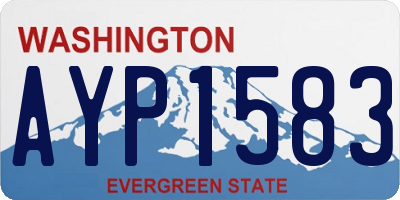 WA license plate AYP1583