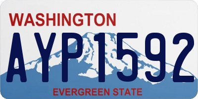 WA license plate AYP1592