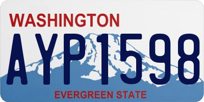 WA license plate AYP1598