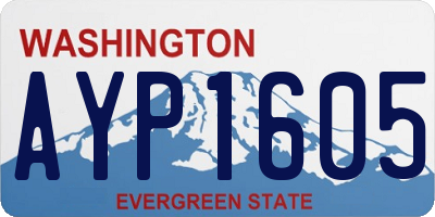 WA license plate AYP1605