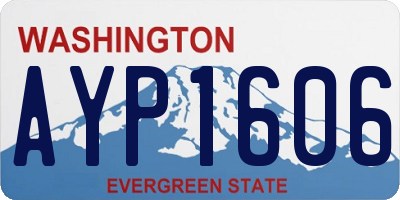 WA license plate AYP1606