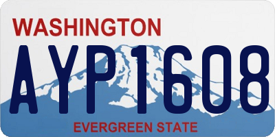 WA license plate AYP1608