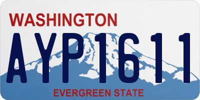 WA license plate AYP1611