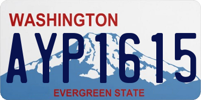 WA license plate AYP1615