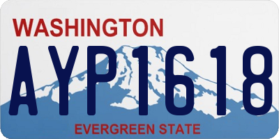WA license plate AYP1618