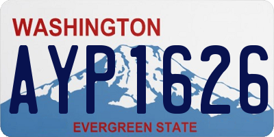 WA license plate AYP1626