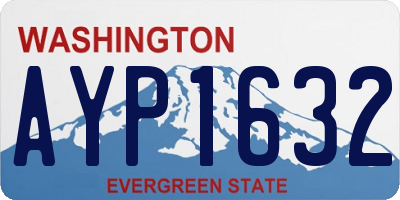 WA license plate AYP1632