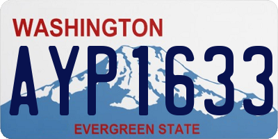 WA license plate AYP1633