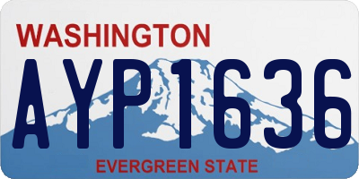 WA license plate AYP1636