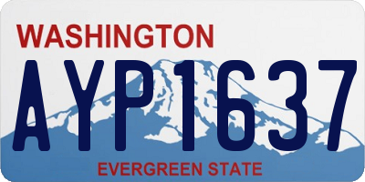 WA license plate AYP1637