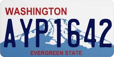 WA license plate AYP1642