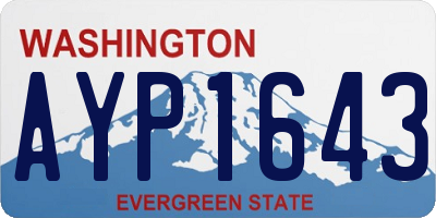 WA license plate AYP1643