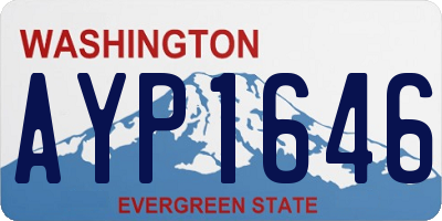 WA license plate AYP1646