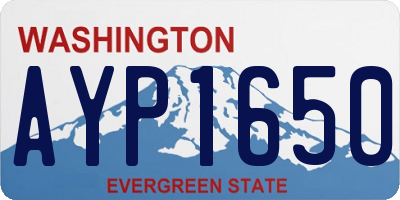 WA license plate AYP1650