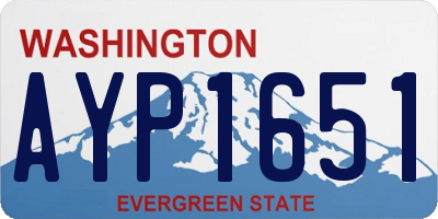 WA license plate AYP1651