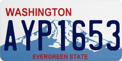 WA license plate AYP1653