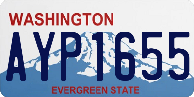 WA license plate AYP1655