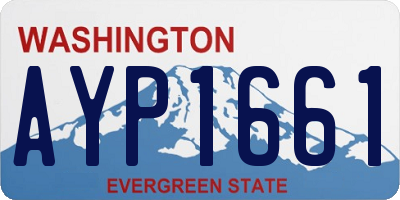 WA license plate AYP1661
