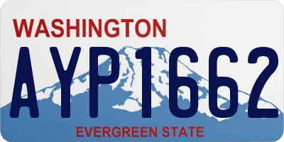 WA license plate AYP1662